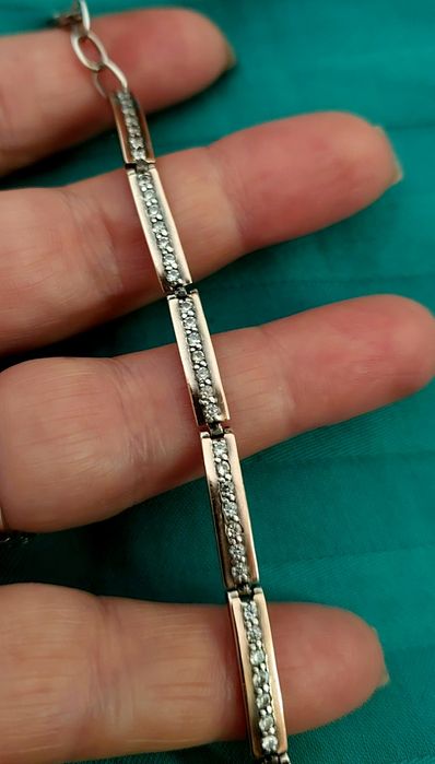 Срібло з позолотою, браслет.