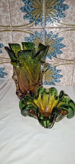 Duas peças Arte Murano antigas