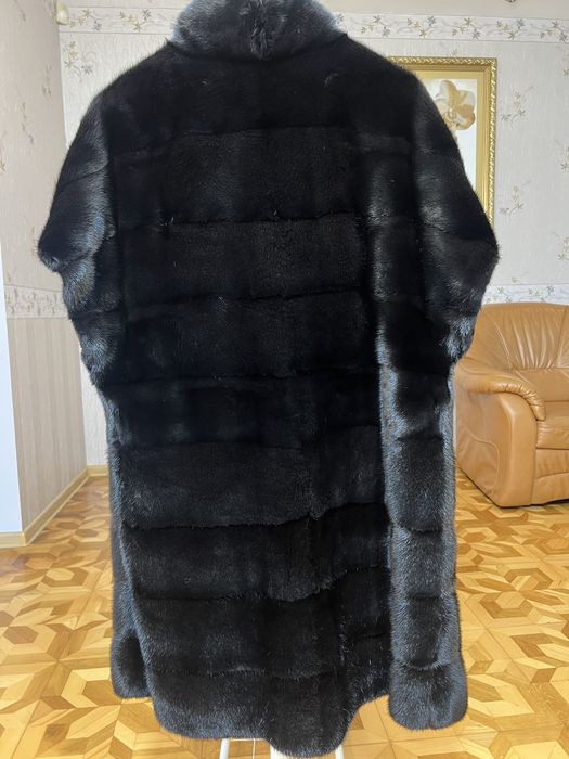 Шикарний норковий жилет Langiotti плюшева шуба норка крій кімоно