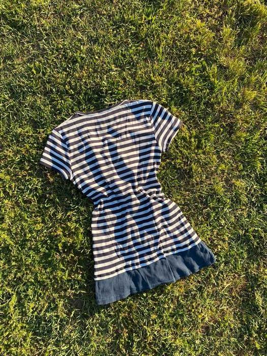 Śliczna vintage koszulka Ralph Lauren w pas coquette avant garde S M