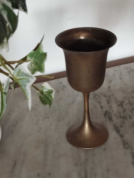 Cálice Antigo Metal Dourado