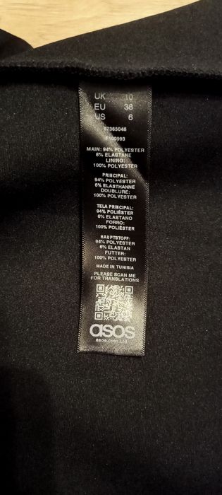 Elegancka czarna sukienka M studniówka