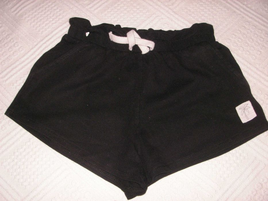 Calções Algodão Amarelos H&M, Rosa Palomino e Preto Zara (7 / 8 Anos)