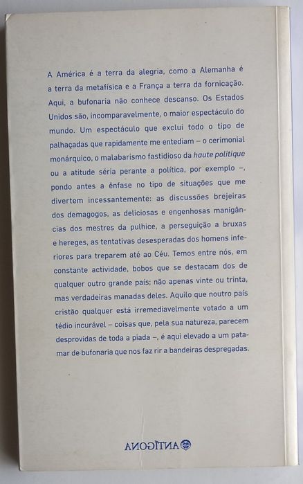 Os Americanos de Henry Louis Mencken da Antígona 2005