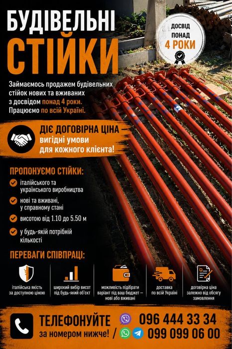 Продаж стійок, стойки продаж, будівельні стійки, продаж будівельних стійок ІТАЛІЙСЬКА ЯКІСТЬ!