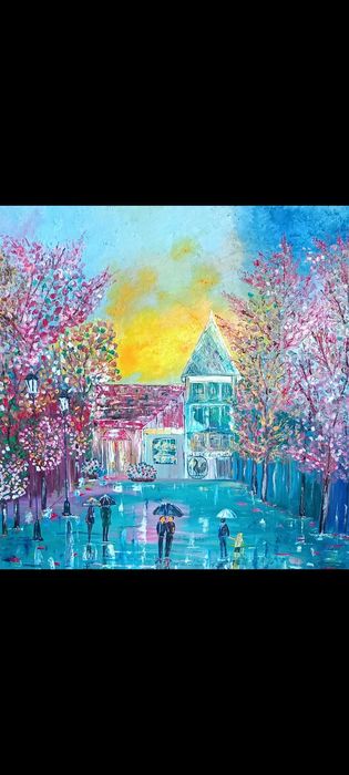 Óleo sobre tela, original, dimensões 1 metro X1  metro