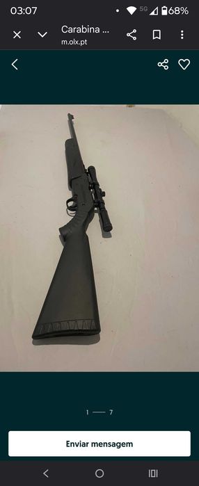 Carabina de ar comprimido como nova