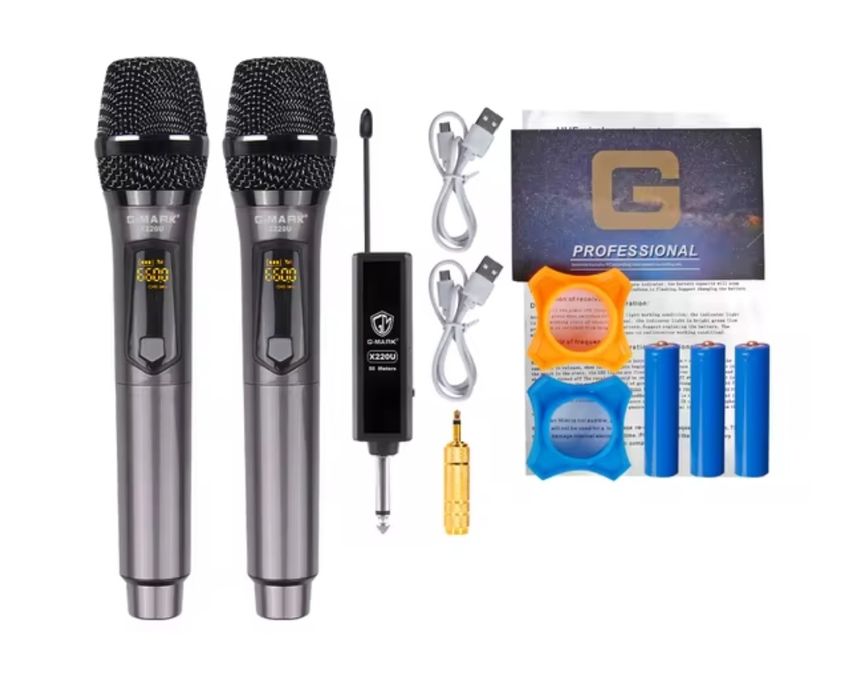 Mikrofon bezprzewodowy G-MARK X220U UHF mikrofon do karaoke nagrywanie