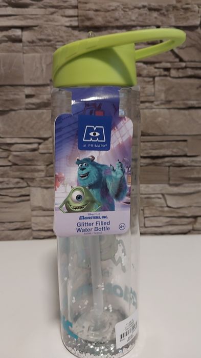 MONSTERS Bidon Butelka ze słomką brokatowa 550ml  Disney'a Pot