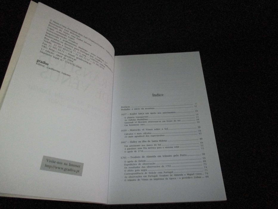 Livro Trânsitos de Vénus Nuno Crato Fernando Reis Luís Tirapicos
