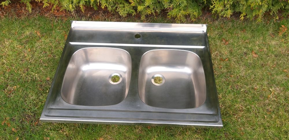 Zlewozmywak inox dwukomorowy 80cm