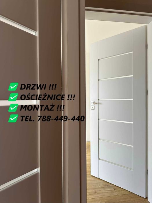 DRZWI WEWNĘTRZNE z Ościeżnicą Reg. Komplet do Domu KOMPLEKSOWO