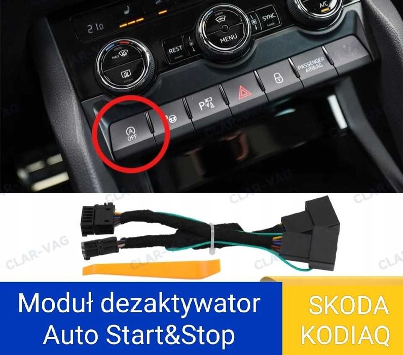Moduł wyłącznik dezaktywator Start Stop do Skoda VW VCDS