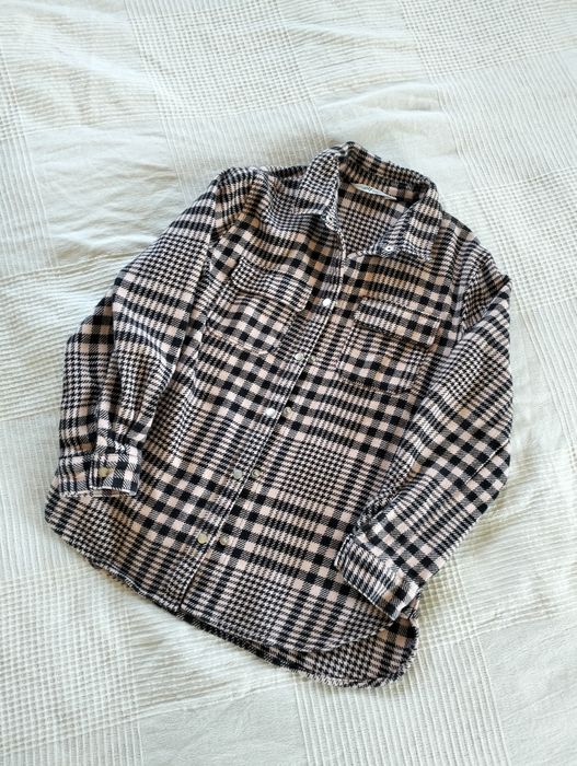 Koszula katana gruba dziewczęca krata 152 h&m