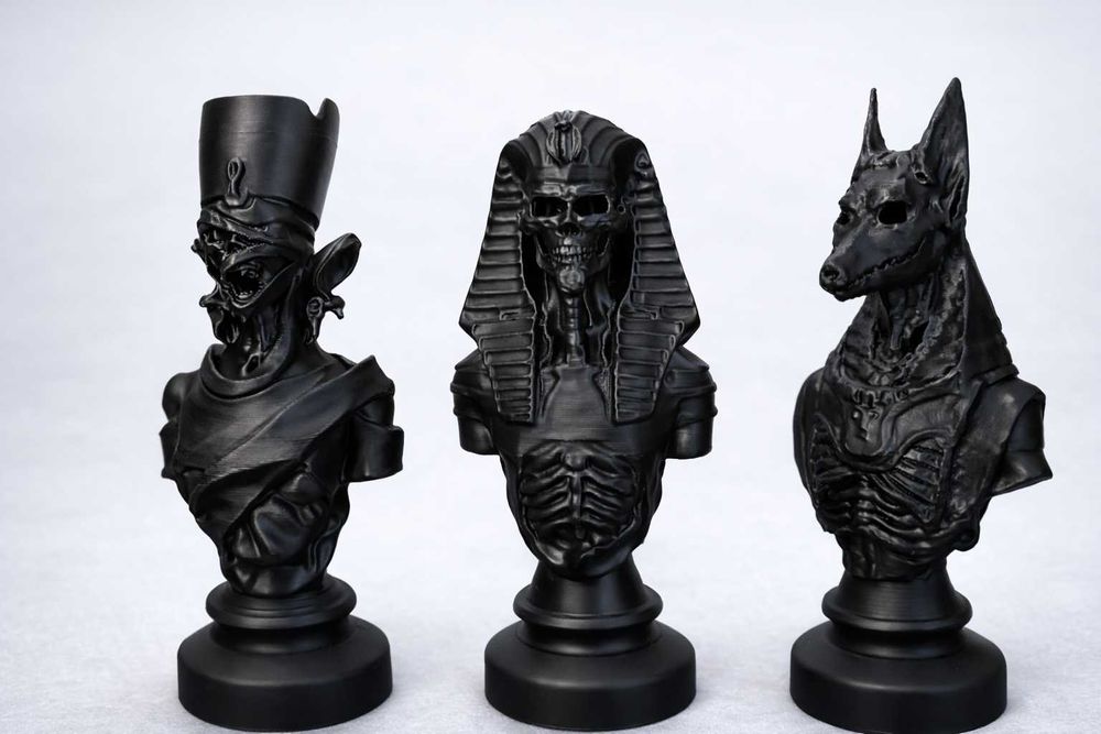 Zestaw Szachowy z motywem Egipskim – Żywi vs Nieumarli | Wysoka jakość