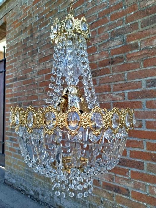 Żyrandol kryształowy 2 sztuki mały i duży 897890