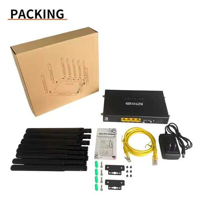 Modem Router 5G CPE z gniazdami kart SIM Dwuzakresowy WiFi6 1000Mbps