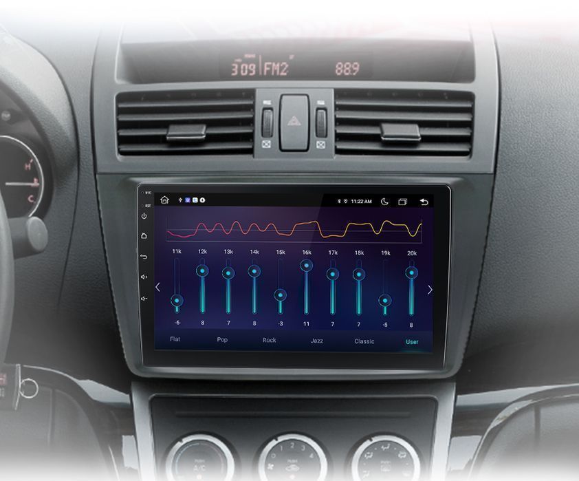 Mazda 6 GH 2007-2012 – Radio Android 15 9" CarPlay Android Auto 2GB/32GB GPS Nawigacja Stacja Multimedialna WiFi Bluetooth DSP PL