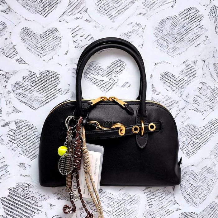 Сумка жіноча Miu Miu Aventure Nappa Leather Top-Handle Bag Black