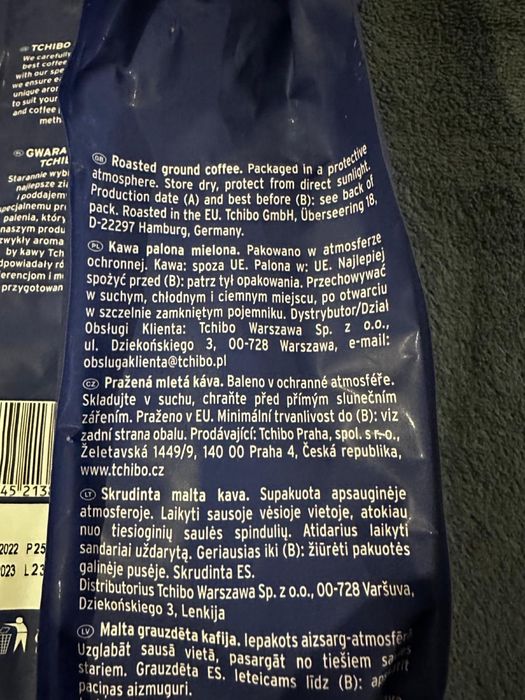 Kawa mielona 6kg Tchibo exclusive 12x500g