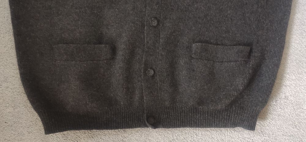 Kardigan sweter damski E.B. Company rozm XXL 100% Wełna grafitowy