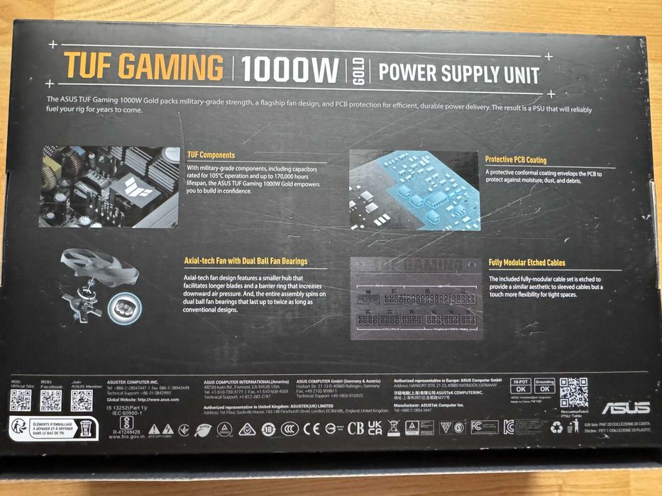 ASUS TUF-GAMING-1000G, новий на гарантії. Блок живлення для ПК.