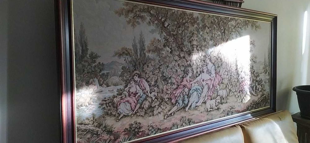 Quadro em tecido antigo