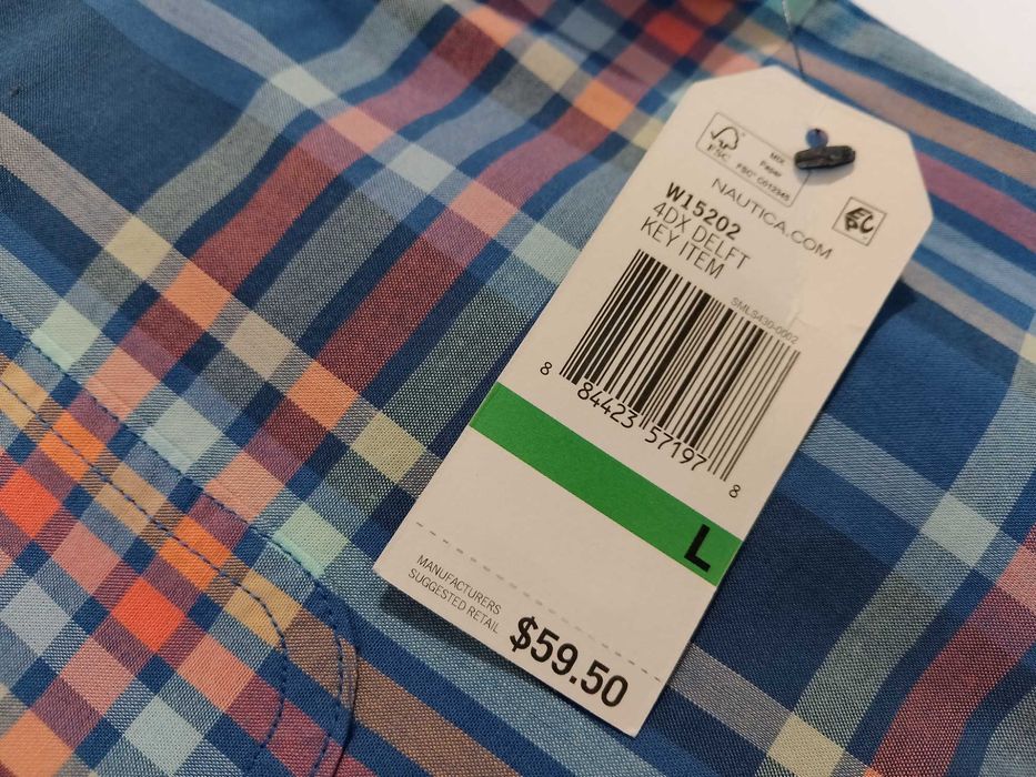 NAUTICA USA - NOWA! z LOGO i Metkami Koszula Męska krótki rękaw XL