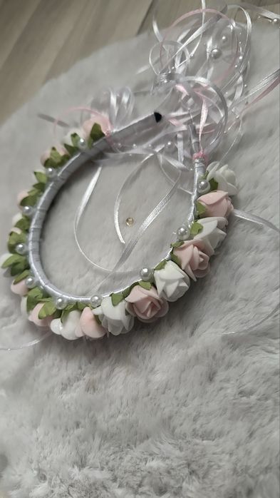 Wianek opaska kwiaty komunia impreza