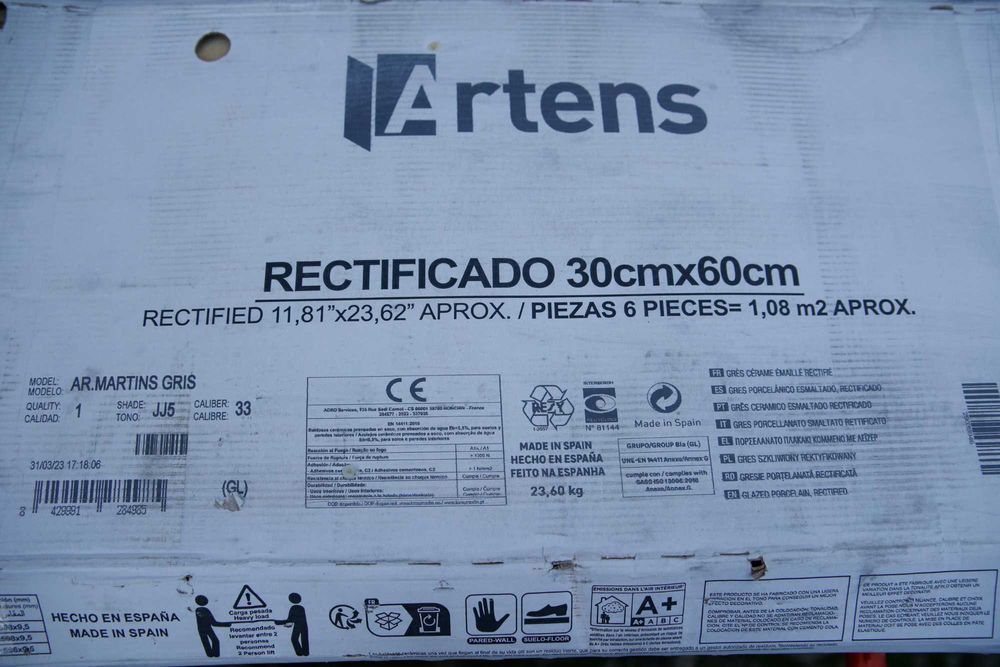 Pavimento ceramico Artens - Cinzento
