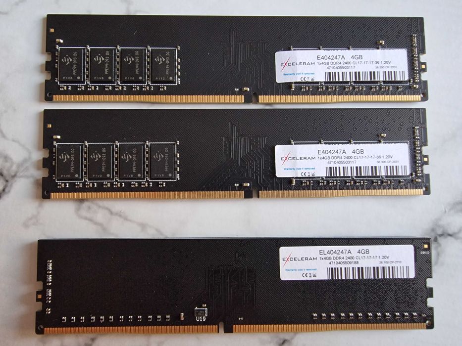 DDR4 RAM 4 GB HyperX Fury, Kingston, Exceleram, ADATA, Samsung, Leven