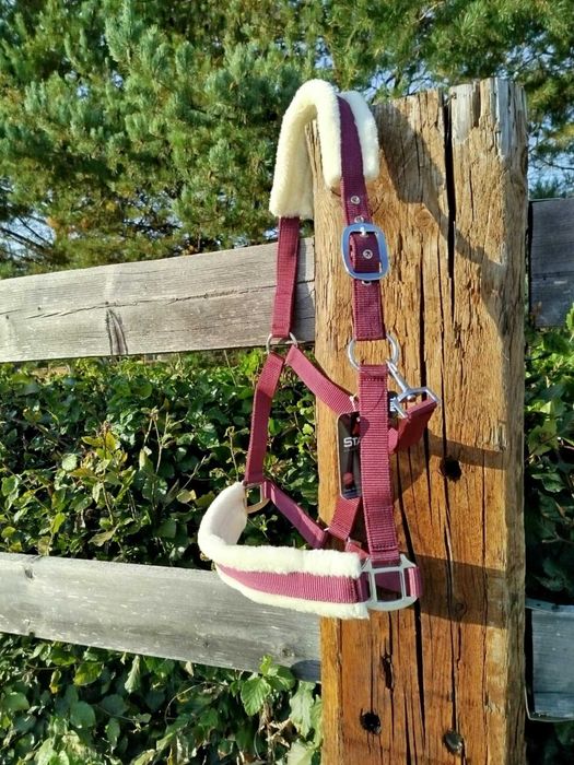 Kantar z futerkiem burgundowy MinkPadded, COB