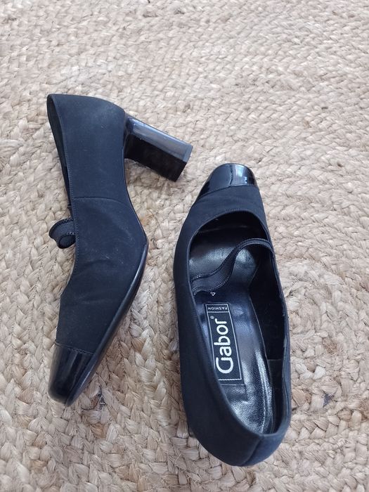 Czarne czółenka Gabor skóra naturalna 4 (ok. 23,5 cm) made in Austria