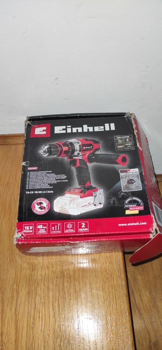 Wiertarko-wkrętarka Einhell TE-CD 18/48 udarowa z udarem 2 biegi komplet jak nowa