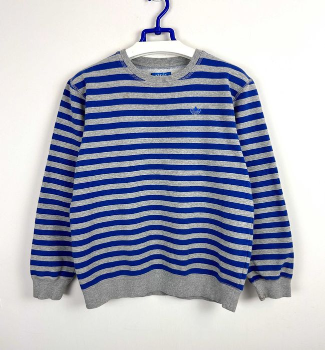 Bluza ADIDAS paski damski crewneck boxy oversize r. M