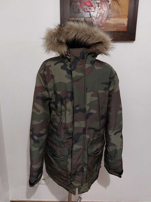 Męska kurtka zimowa moro, S