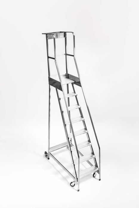 Escadas de alumínio com rodas com 6 DEGRAUS - NOVO