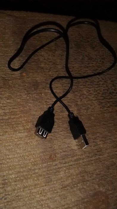 Кабель USB - удлинитель, длина 0,5м, черный
