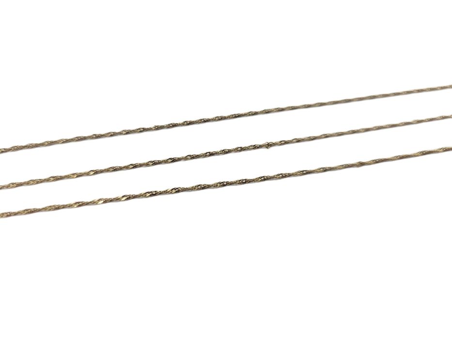 Elegancki złoty łańcuszek 585 splot singapur długość 52 cm