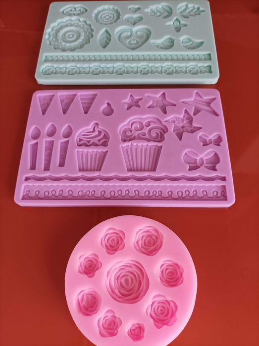 3 Moldes de silicone para pasta de açúcar Cake design64586144107778120