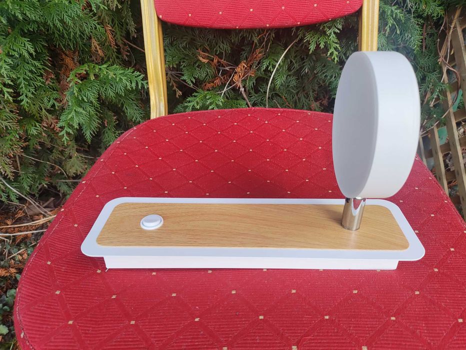 Lampa Ścienna Kinkiet na Ścianę Lampka Biała z włącznikiem nad Obraz