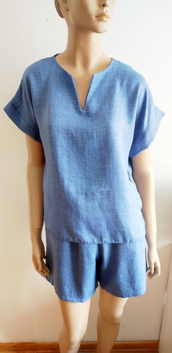 Damski krótki komplet bluzka + spodenki