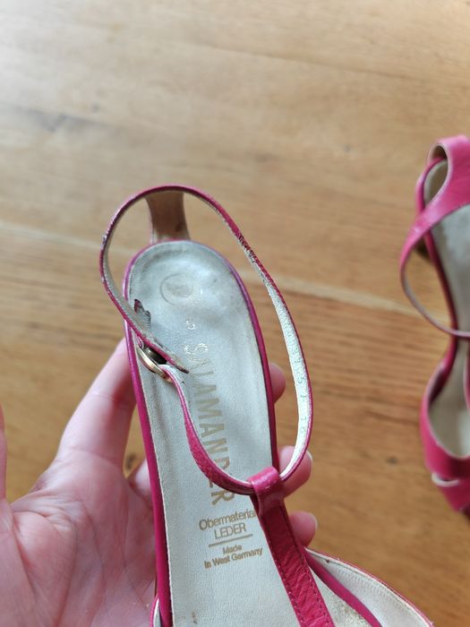 Różowe sandałki na obcasie Salamander 5