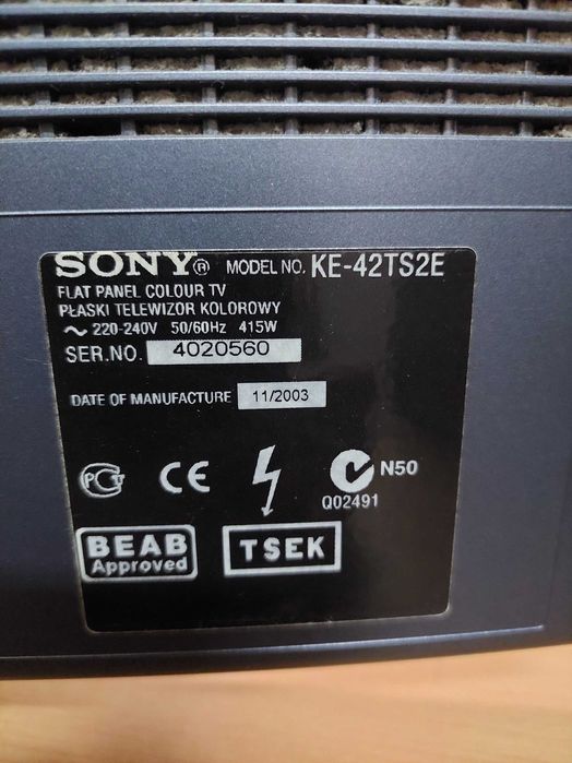 TV Plasma Sony Wega HDTV-Ready 42”