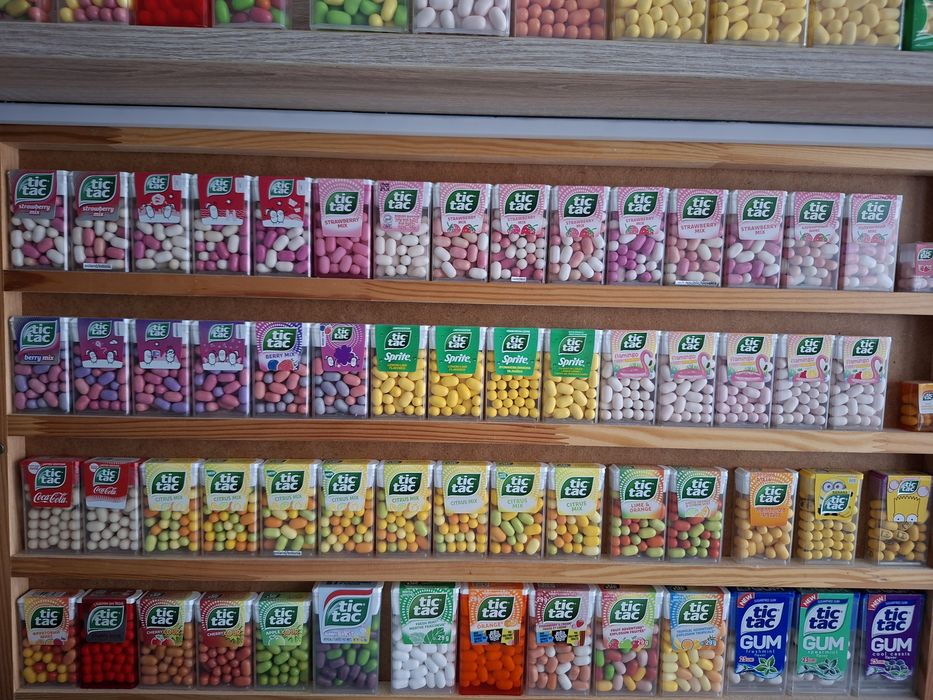 Kolekcja cukierków tic tac tik tak