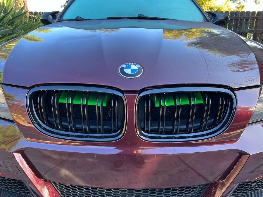 Nerki Grill nakładki BMW E90 E91 08/11 Polift czarny połysk