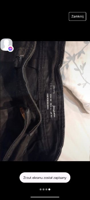 Spodnie jeansy cullotte czarne wysoki stan