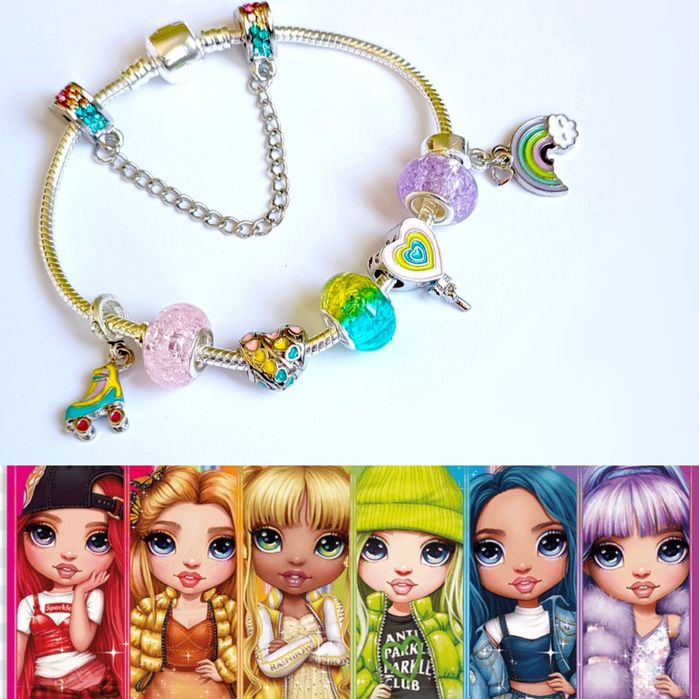 Bransoletka charms Rainbow high