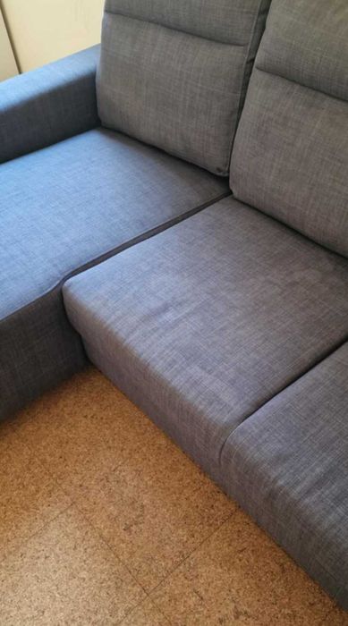 Sofá com chaise longue em muito bom estado