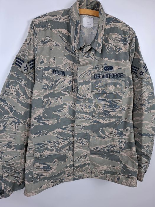 US Air Force ABU Kurtka Wojskowa Tiger Stripe 40R Oryginał USAF Naszywki
